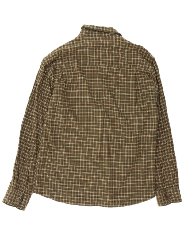 Chevalier Mens Flannel Shirt Large Green Check Cotton
