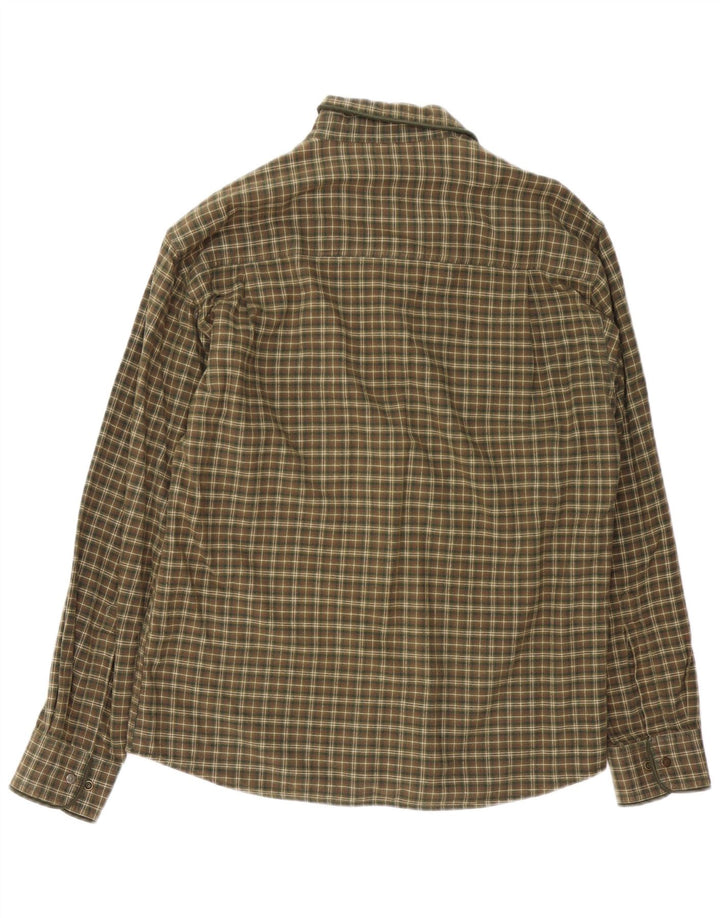 Chevalier Mens Flannel Shirt Large Green Check Cotton