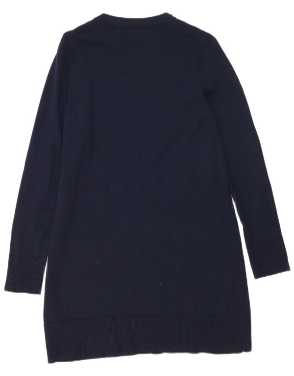 Zara Γυναικείο μακρυμάνικο φόρεμα UK 10 Small Navy Blue