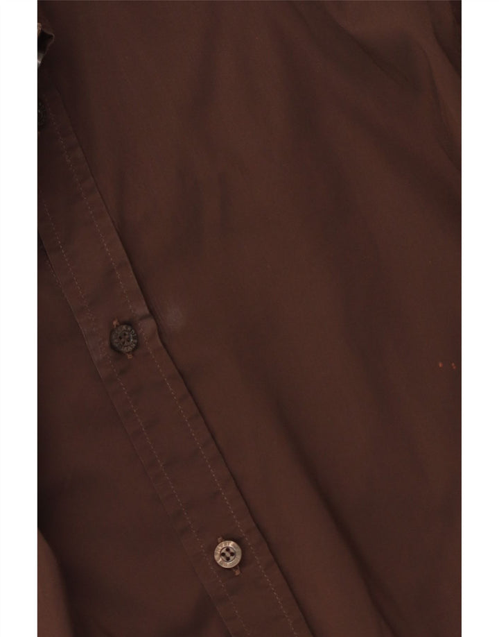 Trussardi Jeans Herreskjorte 2XL Brun Bomuld