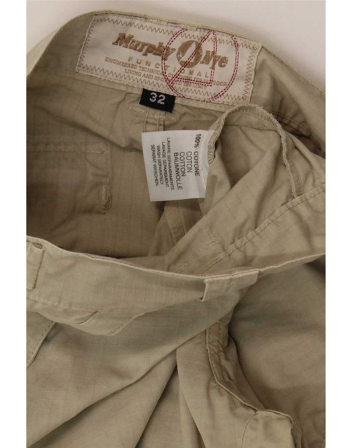 Pantaloncini cargo da uomo Murphy & Nye W32 cotone kaki medio
