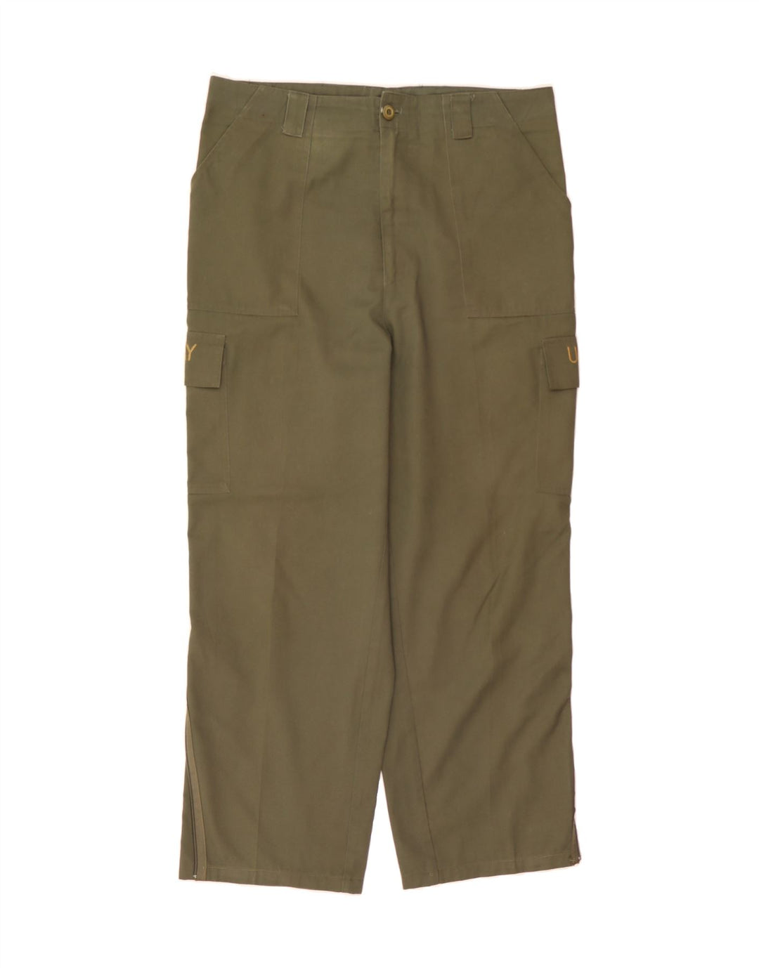 VINTAGE Mens Straight Cargo Trousers W36 L28 Khaki Vintage Vintage and Second-Hand Vintage from Messina Hembry 