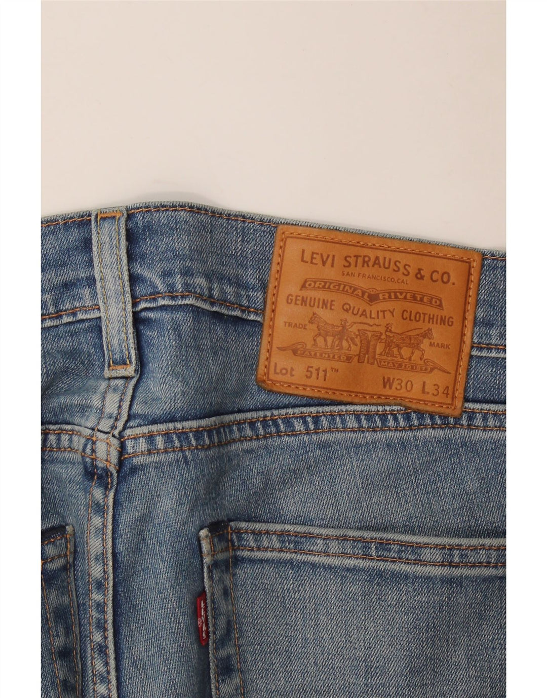 Levi's Womens 511 Slim Jeans W30 L30 Blue Cotton