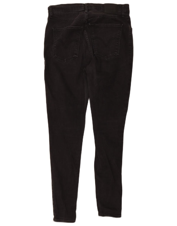 Levi's Damen Mile High Super Skinny Jeans US 14 XL W34 L30 Schwarze Baumwolle