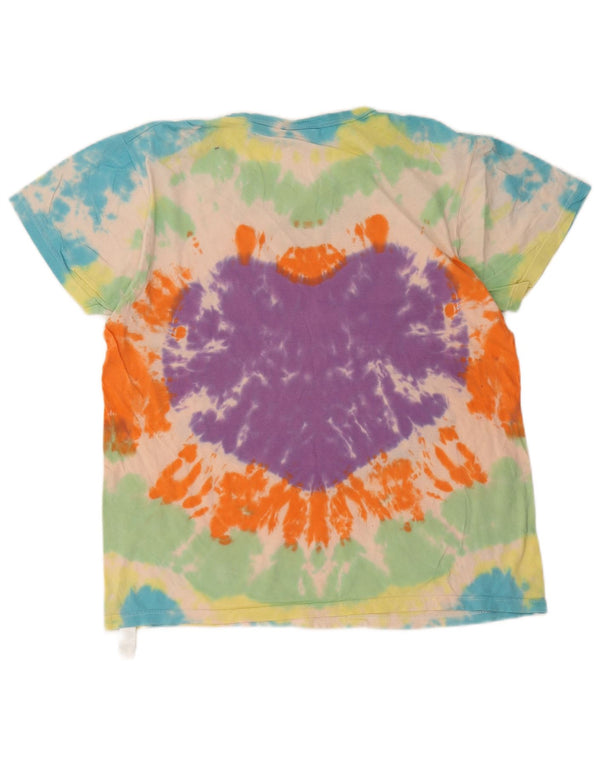 Diadora T-shirt da donna Top UK 16 Large in cotone tie-dye multicolore