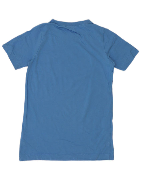 T-shirt grafica regolare da ragazzo Nike Top 10-11 anni in cotone blu medio sportivo