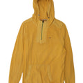 TOMMY HILFIGER Mens Zip Neck Hoodie Jumper Medium Yellow