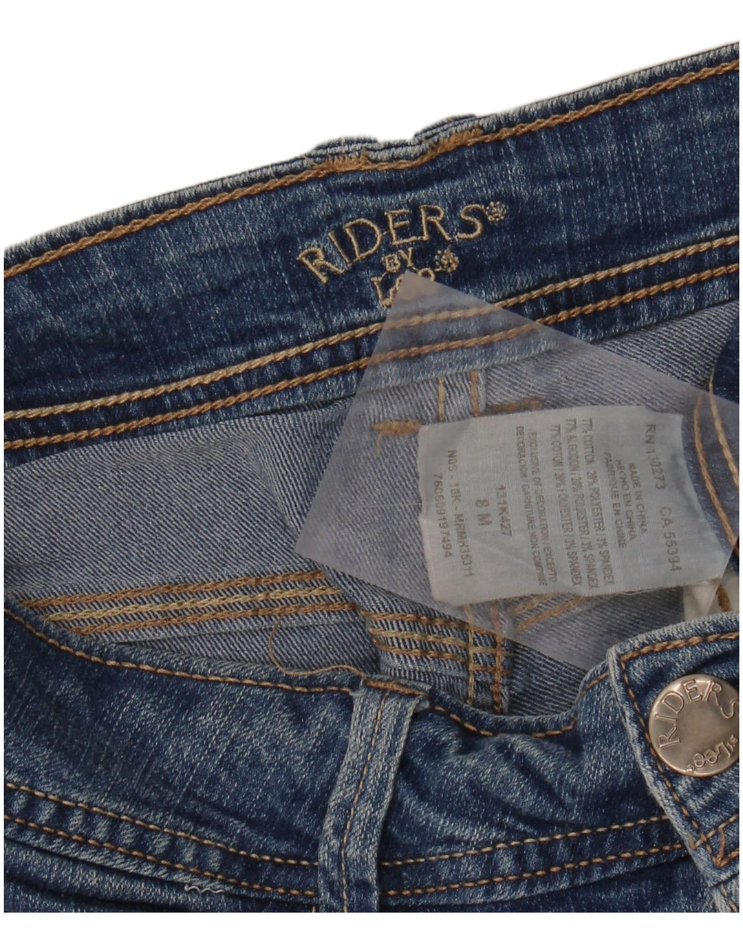 LEE Womens Riders Capri Jeans US 8 Medium W30 L18  Blue Cotton