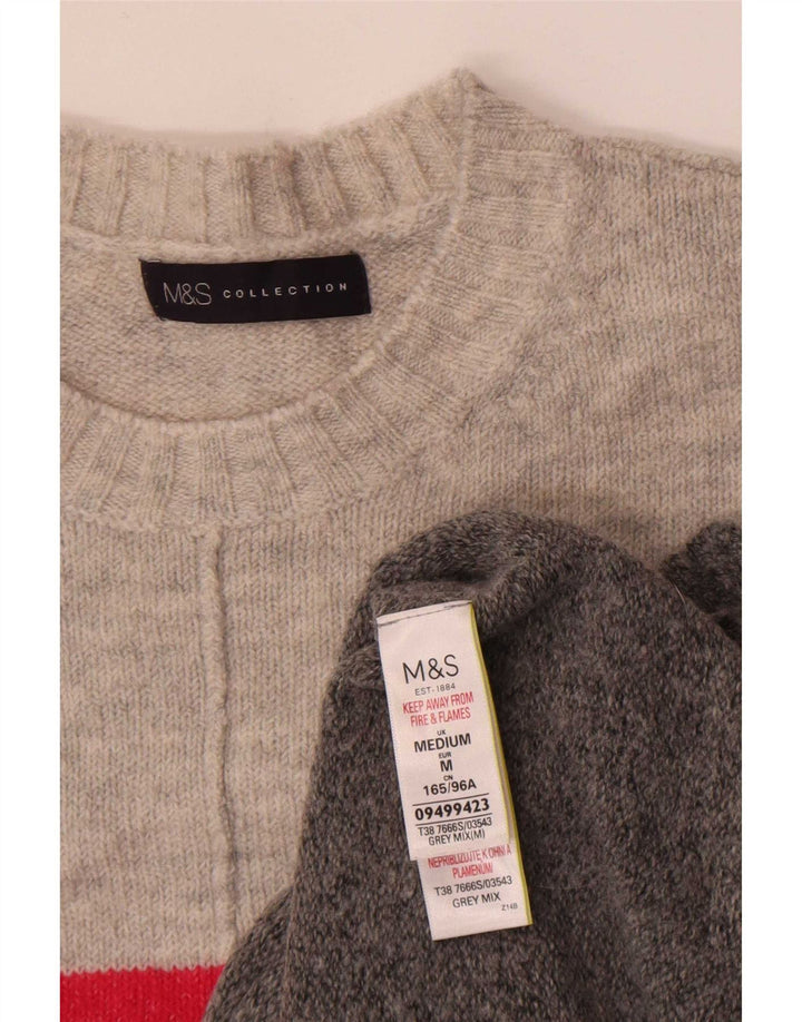 Maglione maglione girocollo da donna Marks & Spencer UK 14 Grigio medio