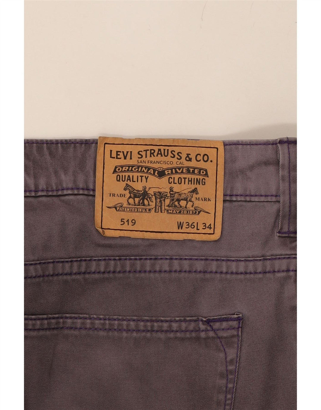 LEVI'S Mens 519 Straight Jeans W36 L29 Purple Vintage Levi's and Second-Hand Levi's from Messina Hembry 