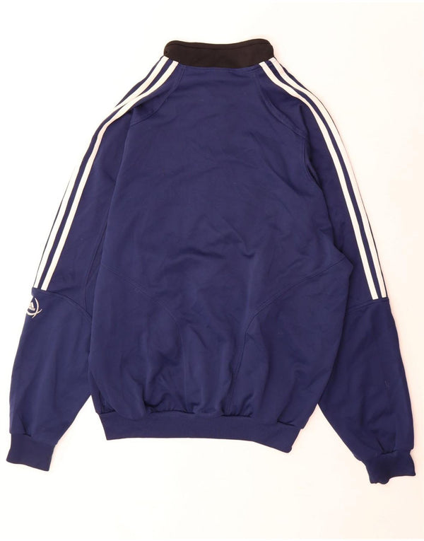 Adidas Mens Tracksuit Top Jacket UK 44/46 Large Navy Blue Colourblock