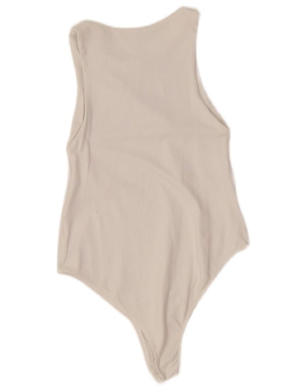 Damskie body bez rękawów Zara UK 12, średnie białe