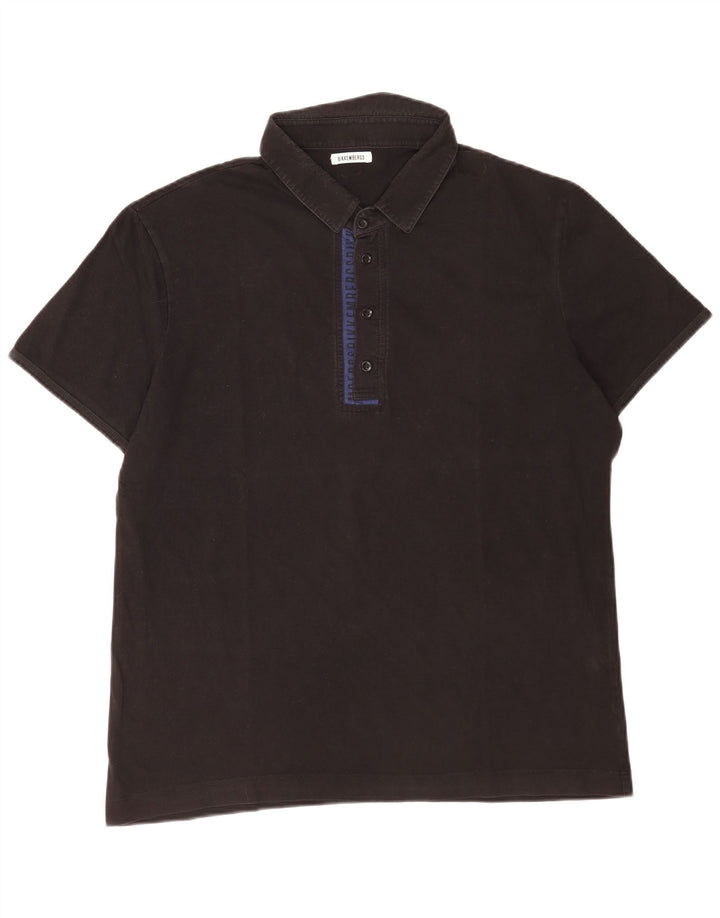 Bikkembergs Mens Polo Shirt 2XL Black Cotton