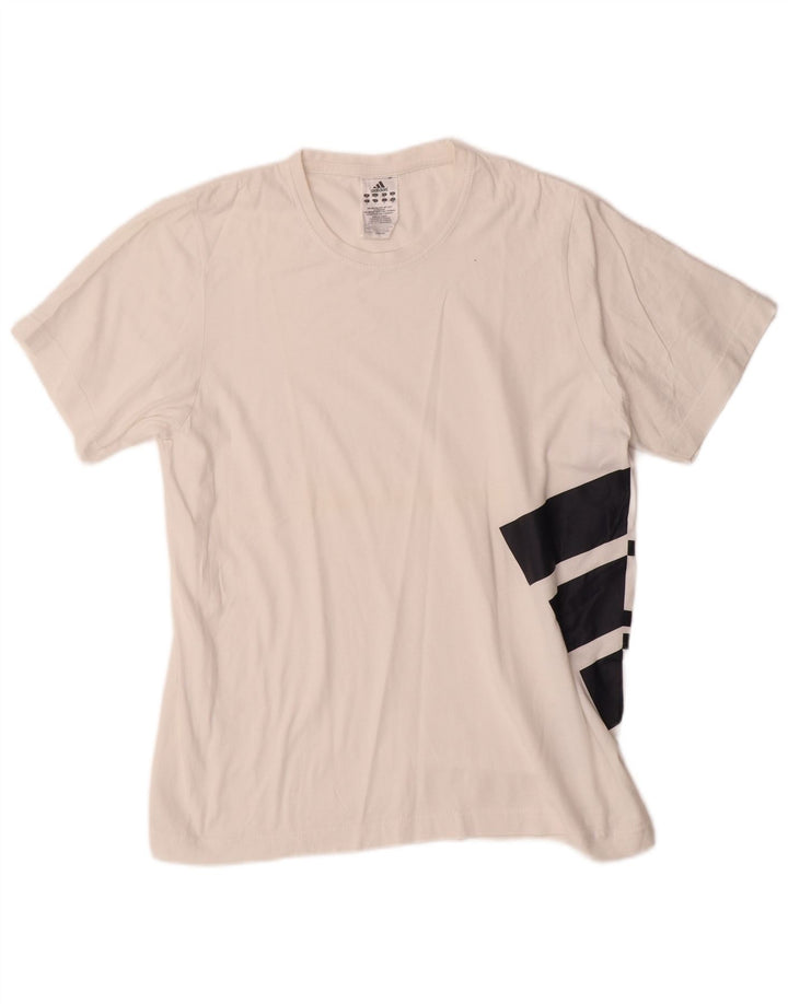 ADIDAS Mens Graphic T-Shirt Top Small White