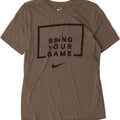 NIKE Mens Athletic Cut Graphic T-Shirt Top Medium Grey Vintage Nike and Second-Hand Nike from Messina Hembry 