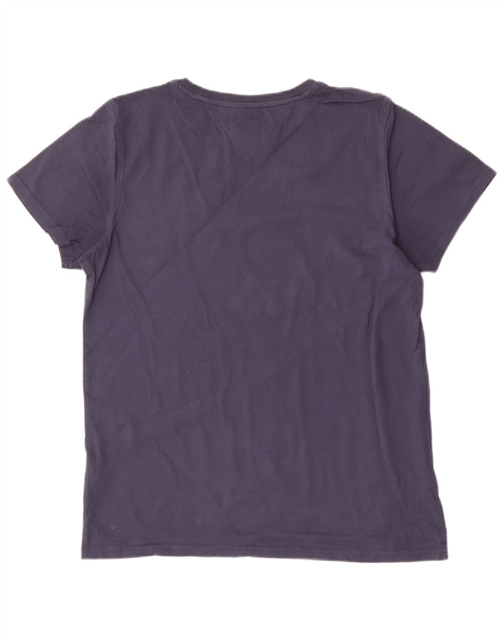 Tommy Hilfiger Mens T-Shirt Top Medium Navy Blue Cotton