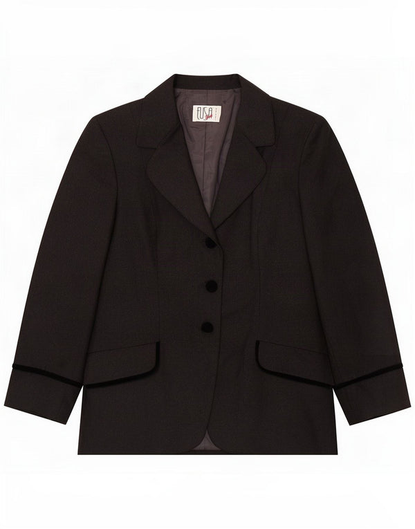 Vintage Blazer 3 boutons pour femme IT 50 XL Laine vierge grise