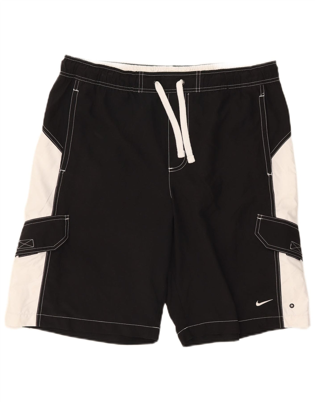 Nike Mens Swimming Shorts Large Black Colourblock Polyester