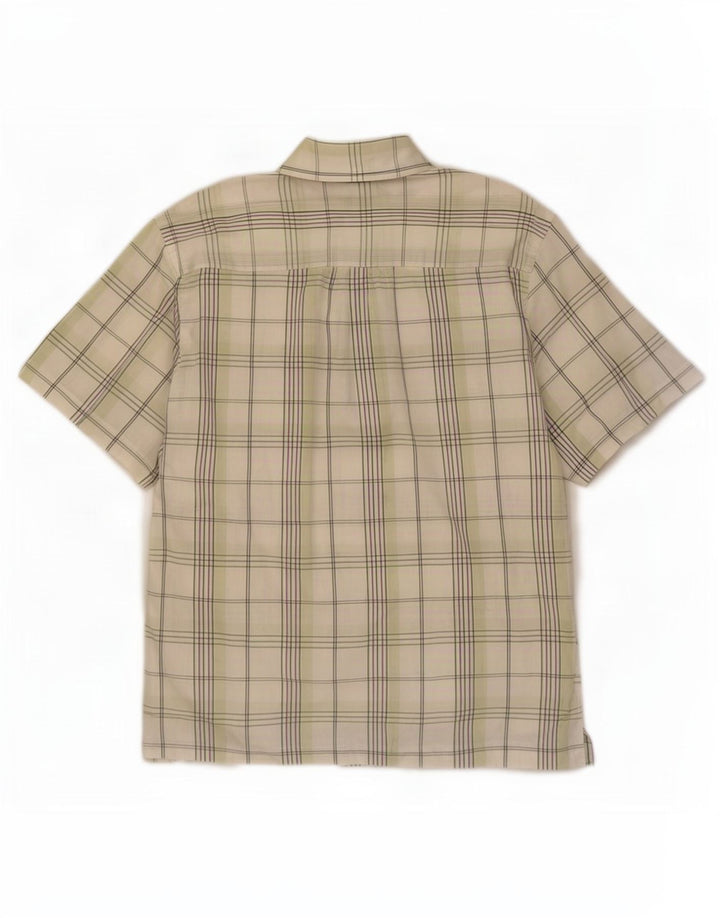 Ben Sherman Chemise à manches courtes pour homme en coton à grands carreaux verts