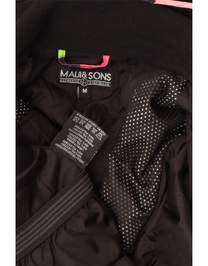 Maui and Sons Womens Hooded Rain Jacket UK 14 Medium Multicoloured Check