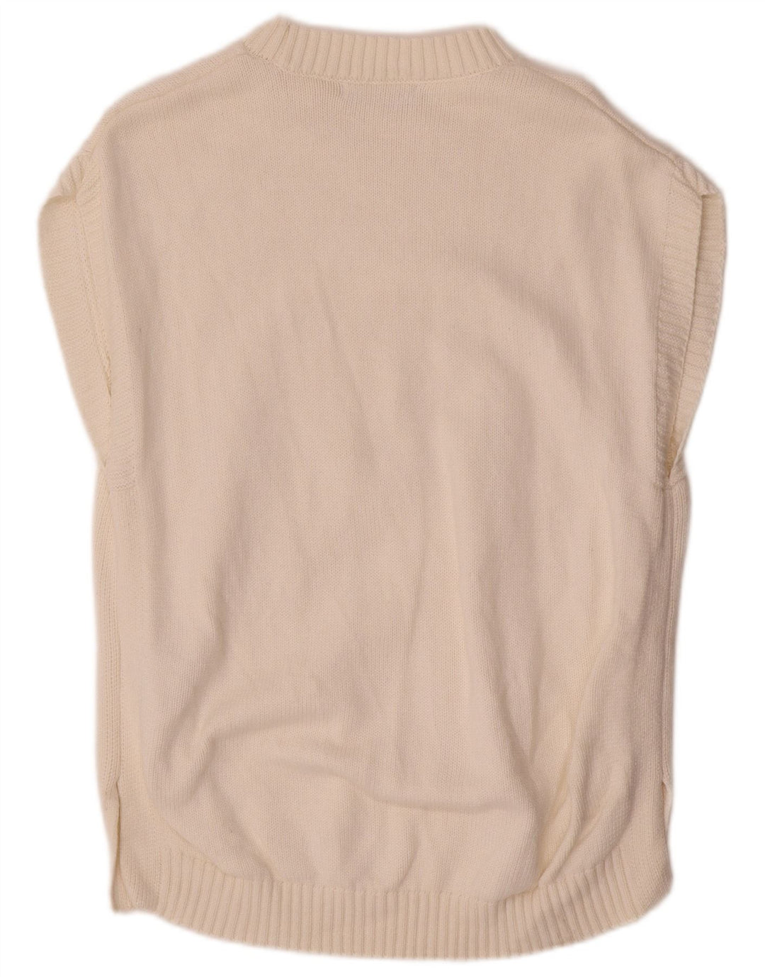 Marks & Spencer Mens Vest Tank Top Medium Off White Argyle/Diamond Cotton