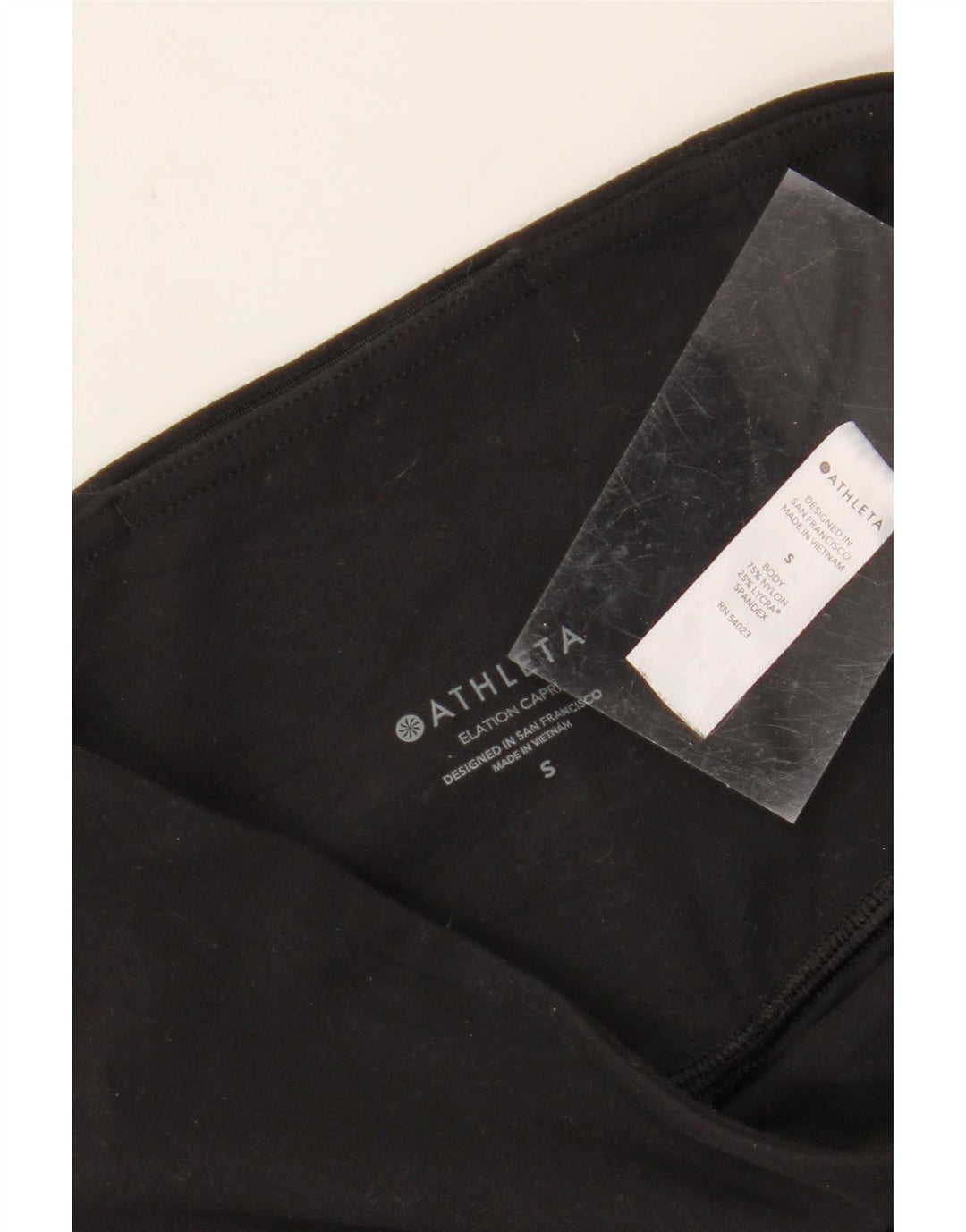 ATHLETA Womens Capri Leggings UK 10 Small  Black Nylon Vintage Athleta and Second-Hand Athleta from Messina Hembry 