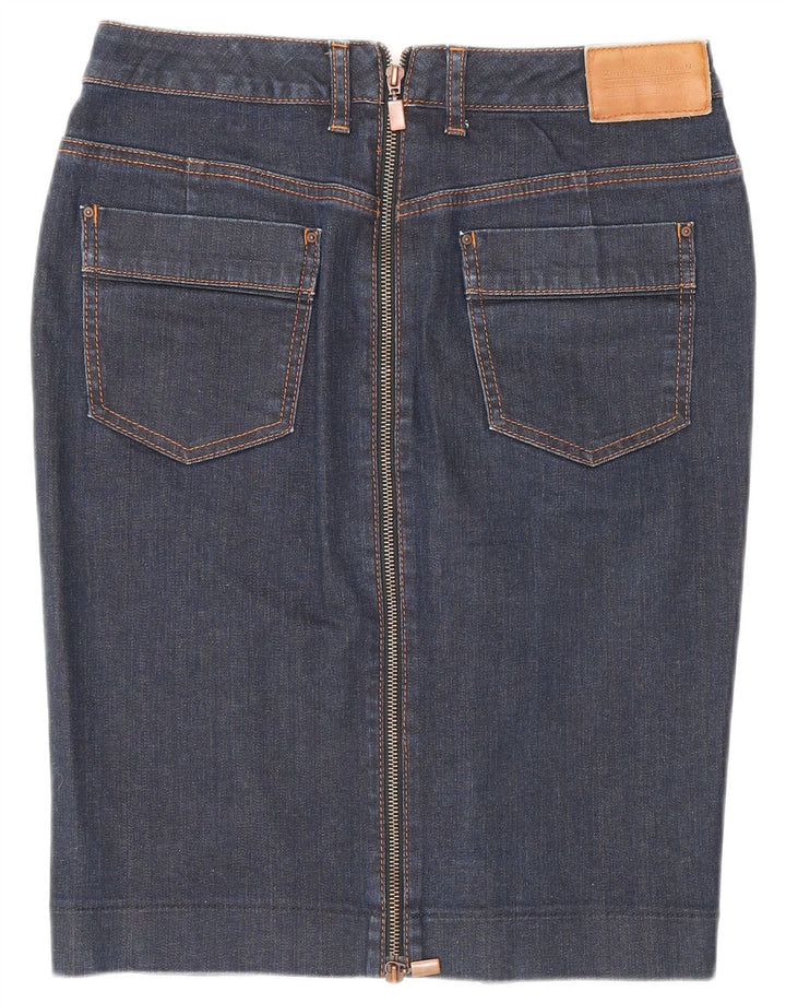Zara Womens Denim Skirt EU 40 Medium W30 Navy Blue