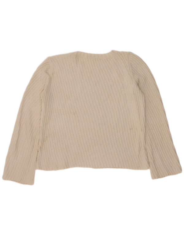 Zara Pull col bateau pour femme UK 16 Large Blanc cassé