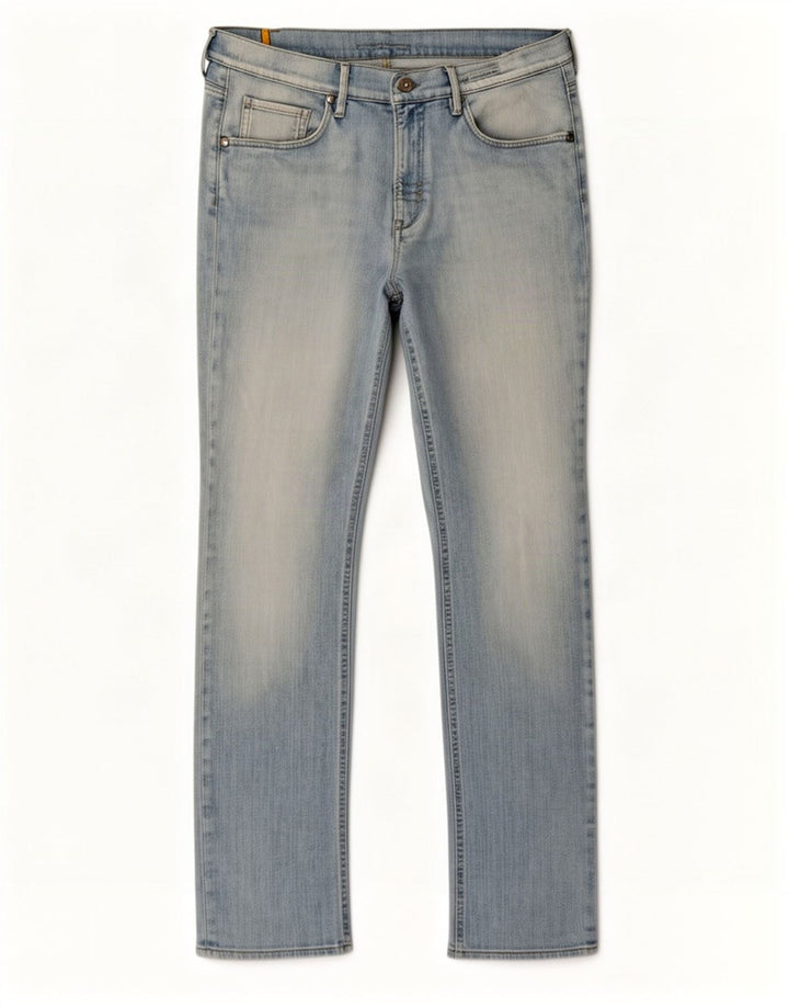 Meltin' Pot Mens Straight Jeans W34 L32 Blue Cotton