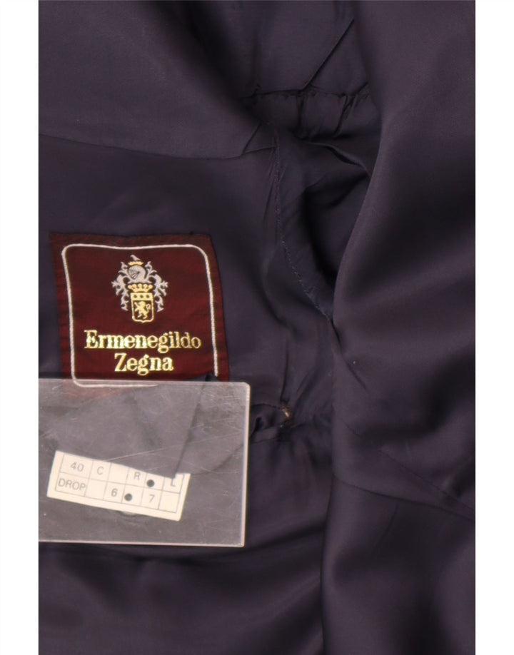 Ermenegildo Zegna Mens 1 Button Blazer Jacket UK 38 Medium Black Classic