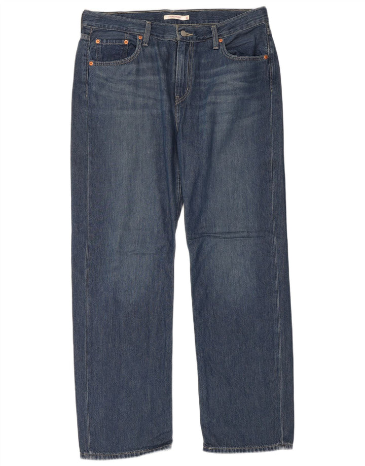 Levi's Mens Low Pro Straight Jeans W32 L32 Blue Cotton