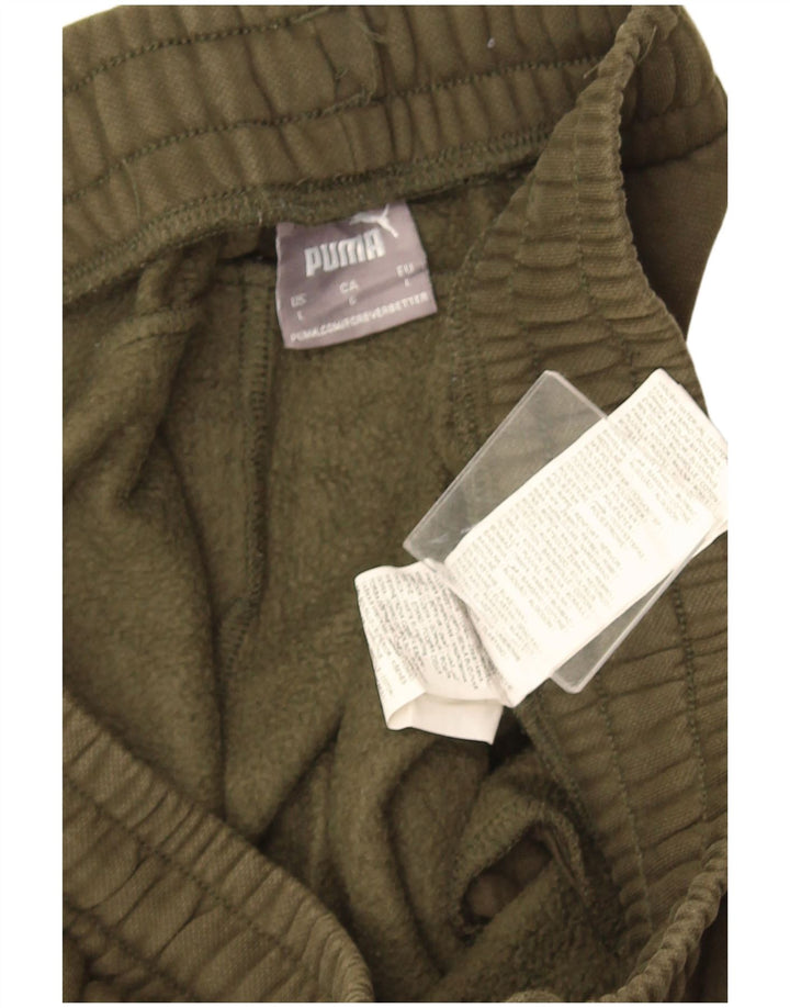 Puma Mens Tracksuit Trousers Joggers Large  Khaki Cotton