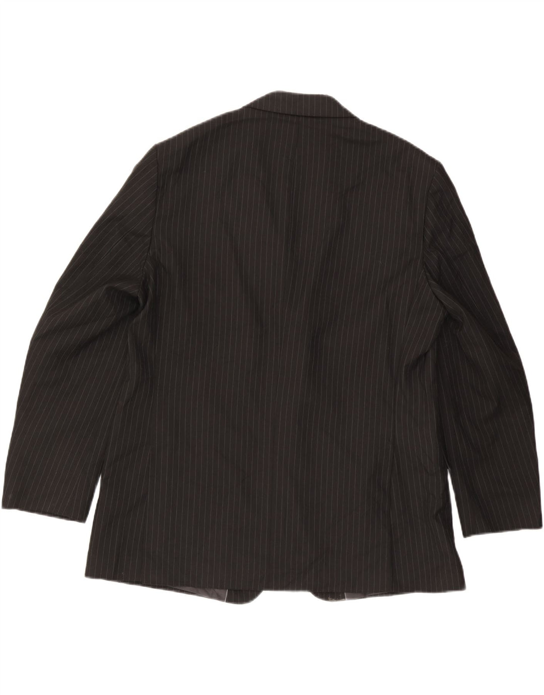 MARKS & SPENCER Mens 2 Button Blazer Jacket UK 46 3XL Black Pinstripe