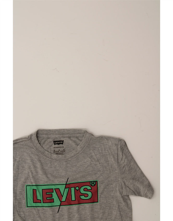 LEVI'S Boys Graphic T-Shirt Top 10-11 Years Medium  Grey Cotton Vintage Levi's and Second-Hand Levi's from Messina Hembry 