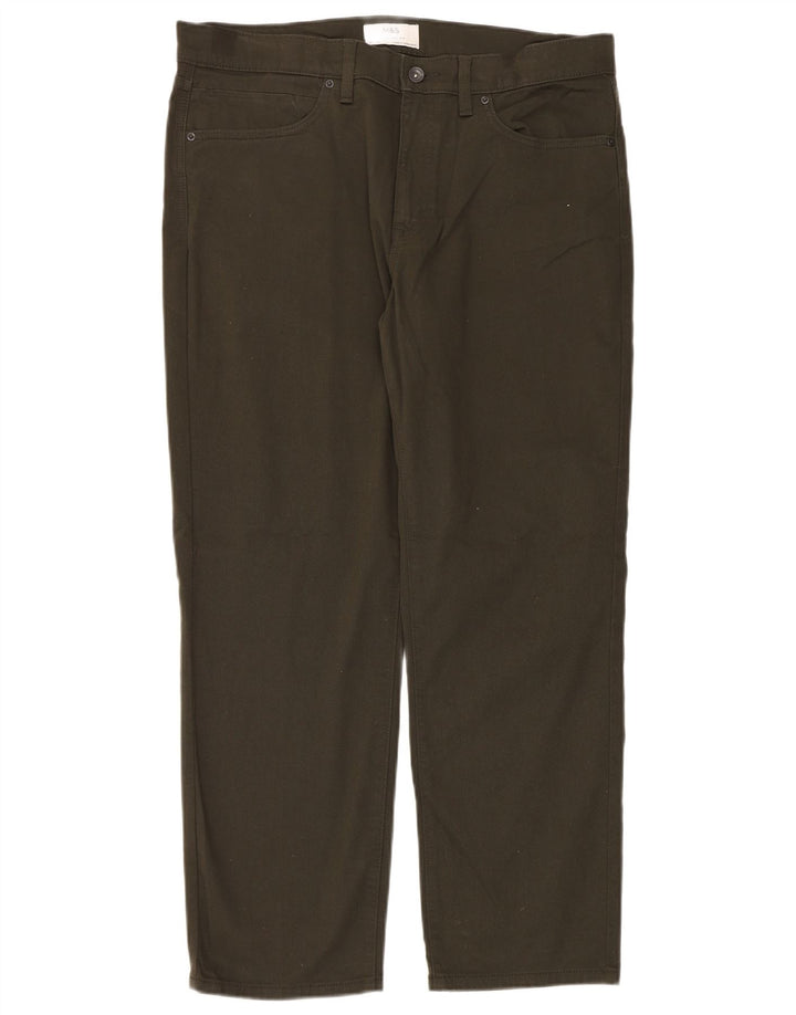 Marks & Spencer Straight Jeans til mænd W36 L29 Khaki Bomuld