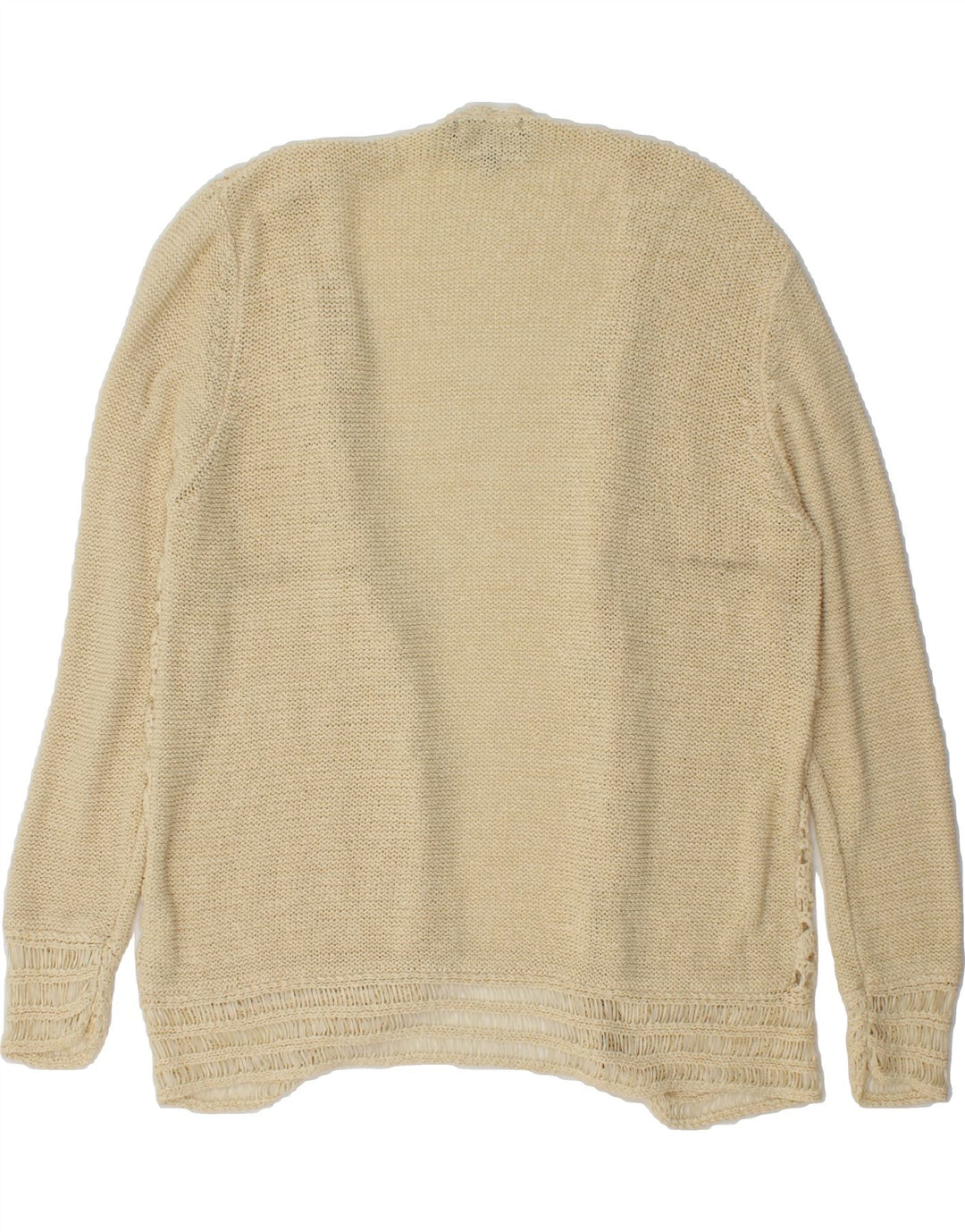 CASAMIA Womens Oversized Crochet Cardigan Sweater UK 14 Medium Beige Vintage Casamia and Second-Hand Casamia from Messina Hembry 
