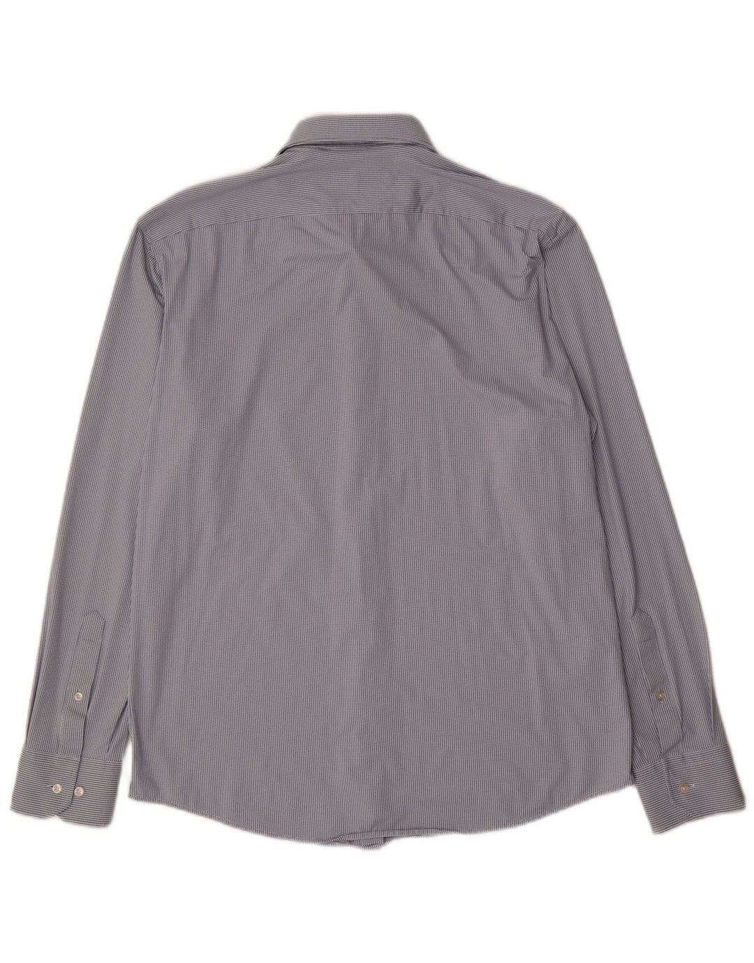 Hugo Boss Mens Regular Fit Shirt Size 41 16 Large Blue Spotted Polyamide