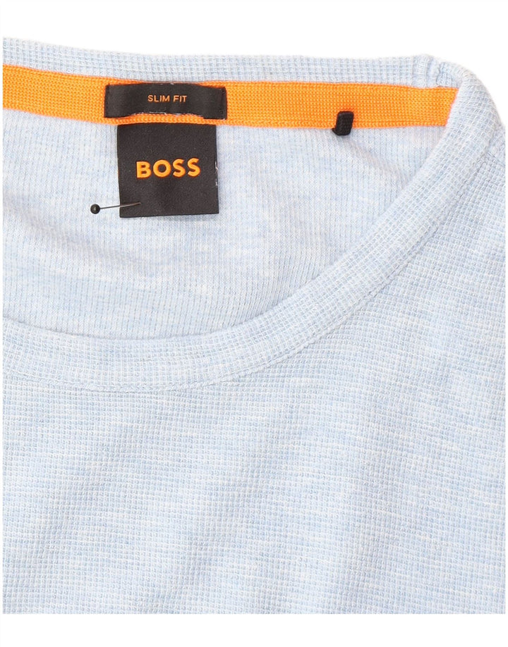 Hugo Boss Mens Slim Fit Top Long Sleeve Large Blue
