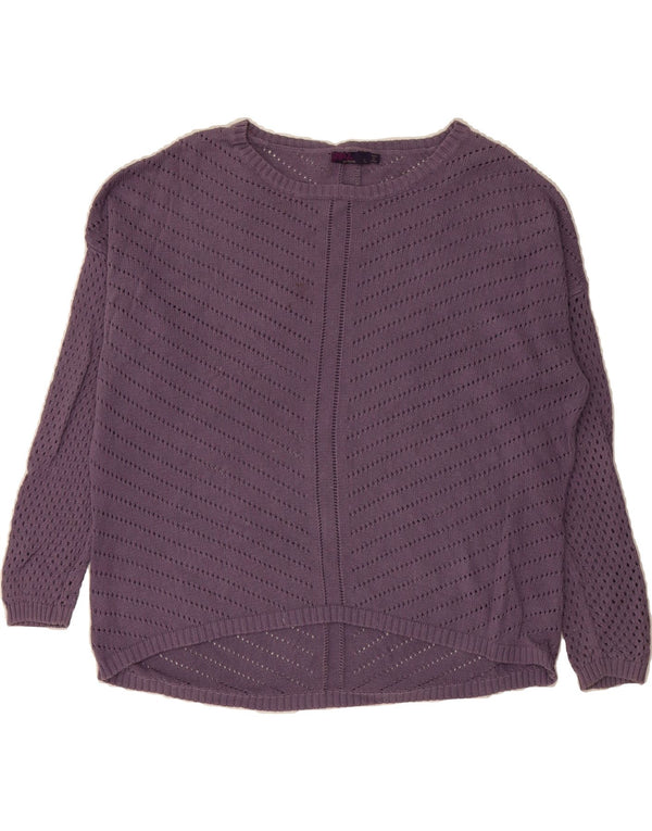 PRANA Womens Oversized Boat Neck Jumper Sweater UK 18 XL Purple