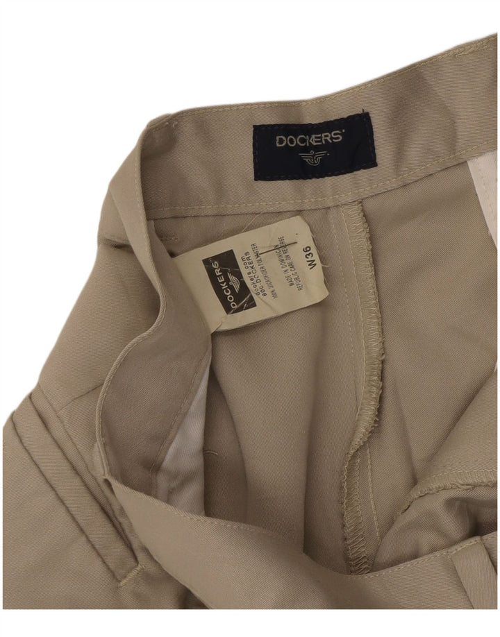 Dockers Herren Pegged Chino Shorts W36 Large Beige Polyester