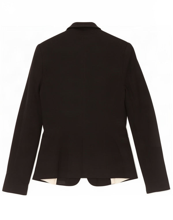 Jaqueta blazer feminina Zara com 1 botão Reino Unido 10 pequena viscose preta