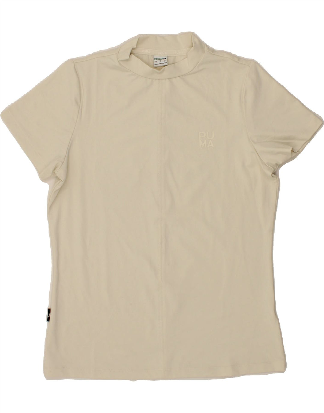 PUMA Womens T-Shirt Top UK 14 Large Beige Vintage Puma and Second-Hand Puma from Messina Hembry 