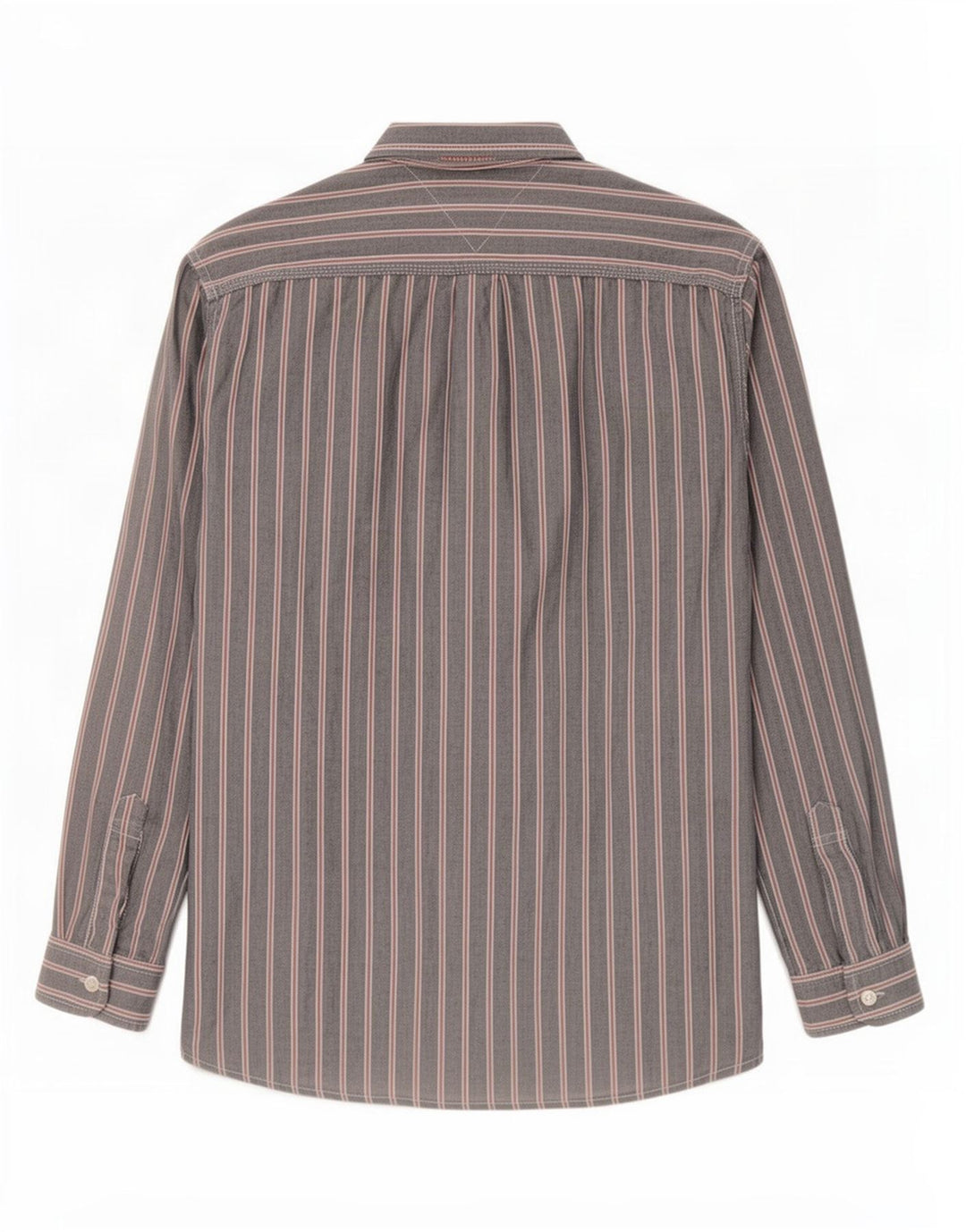 Tommy Hilfiger Mens Shirt Medium Grey Pinstripe Cotton