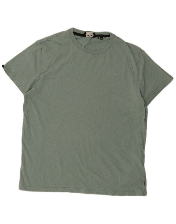Superdry Herren T-Shirt Top 2XL Grüne Baumwolle