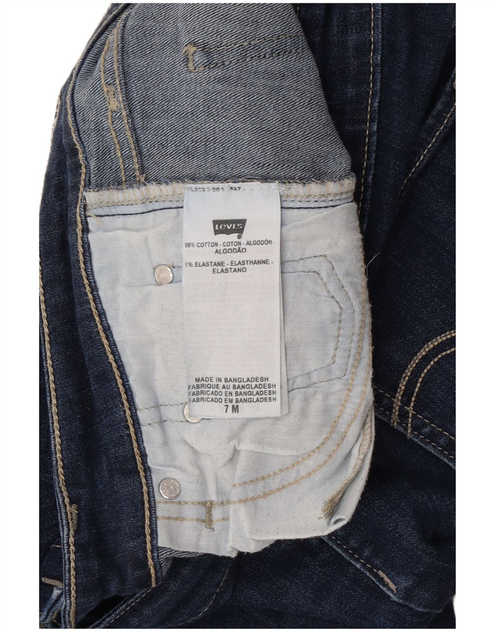 Levi's Donna 518 Jeans Bootcut Super Low US 7 Medio W30 L30 Blu Navy