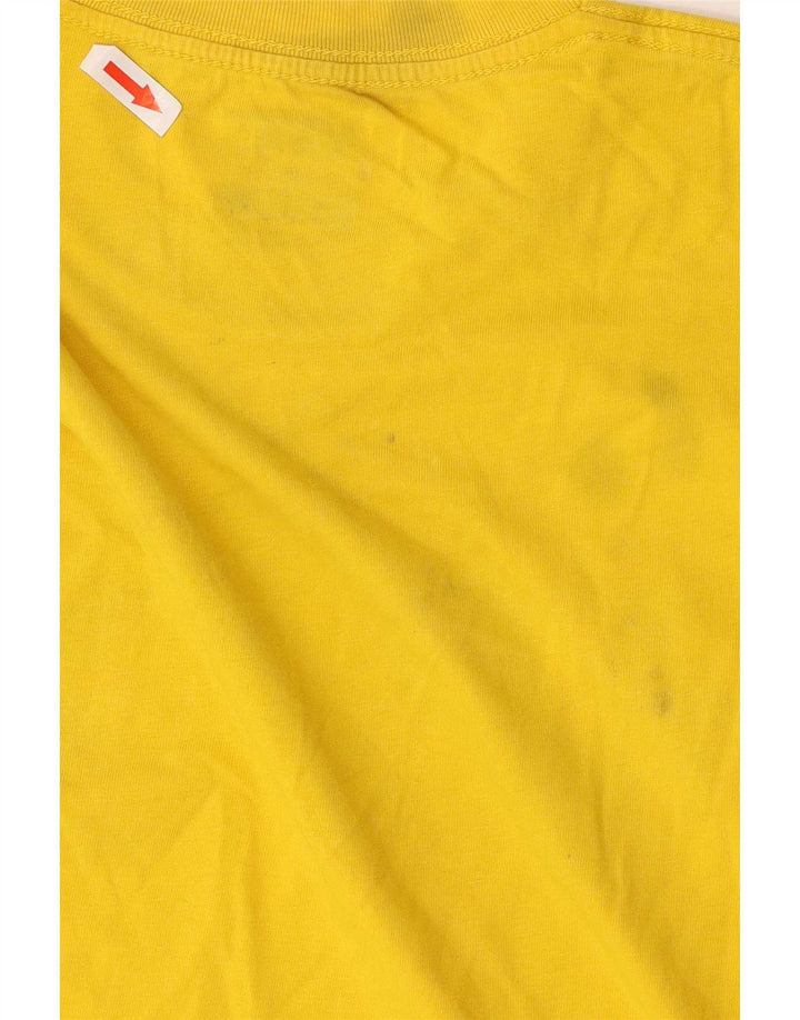 Vans Mens Classic Fit Graphic T-Shirt Top Medium Yellow Cotton