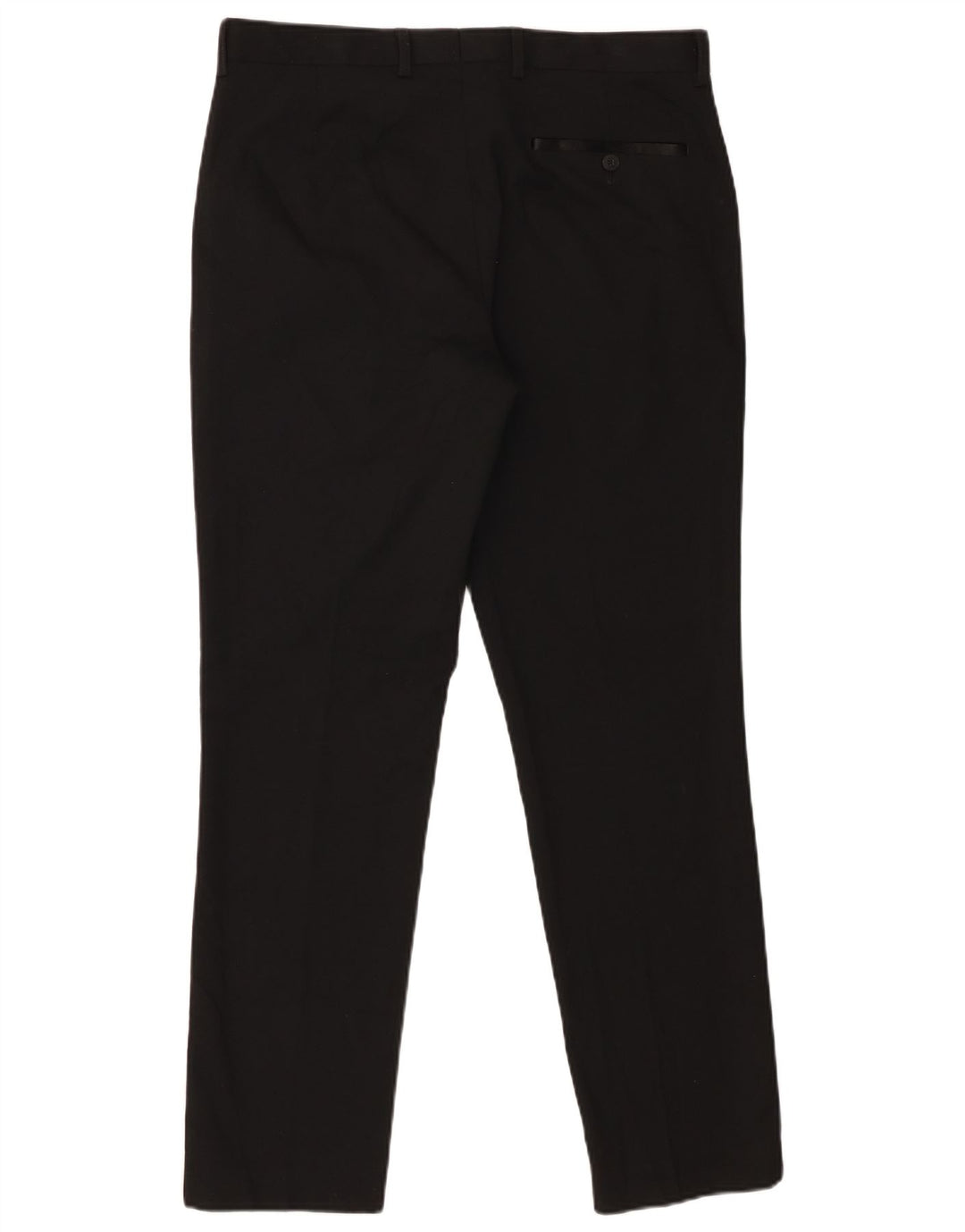 Marks & Spencer Mens Slim Suit Trousers W34 L31 Black Polyester