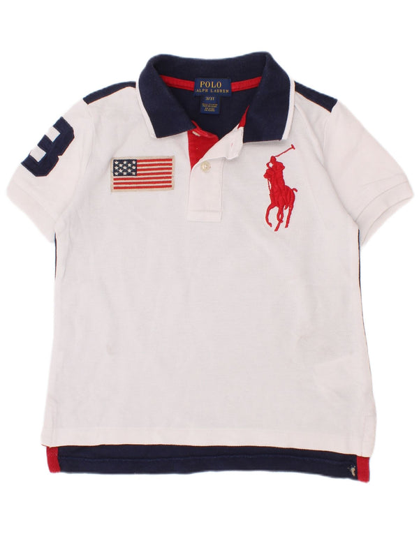 Polo Ralph Lauren Chemise graphique pour garçon 2-3 ans Blanc Colourblock Coton
