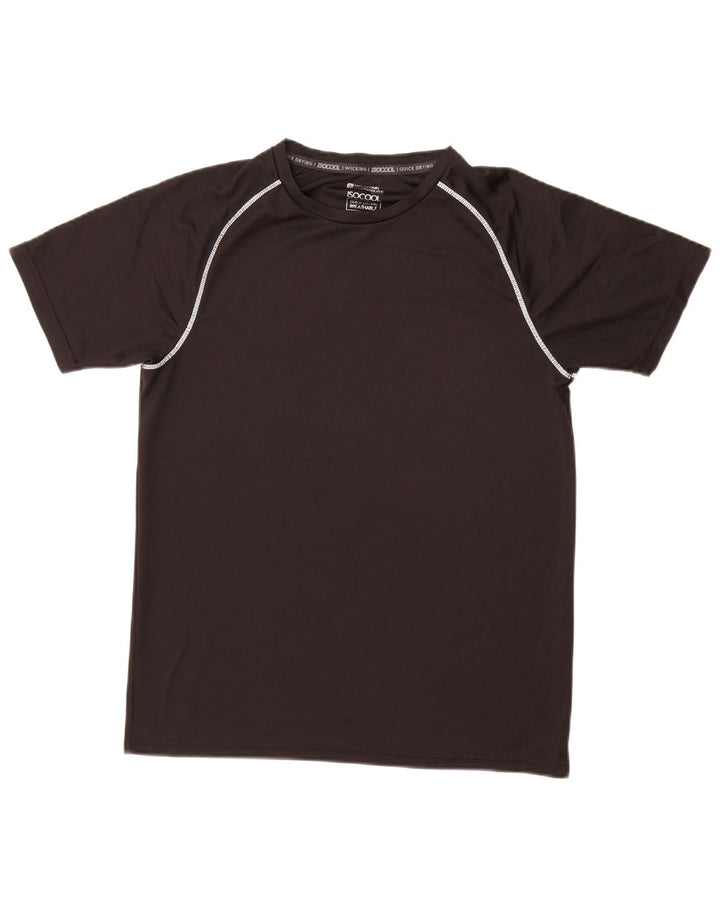 Mountain Warehouse Herren-T-Shirt-Oberteil aus mittelschwarzem Polyester