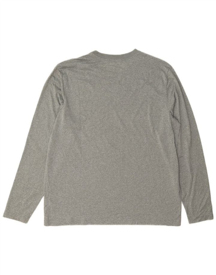 Nike Mens Dri Fit Top Long Sleeve XL Grey Flecked Polyester
